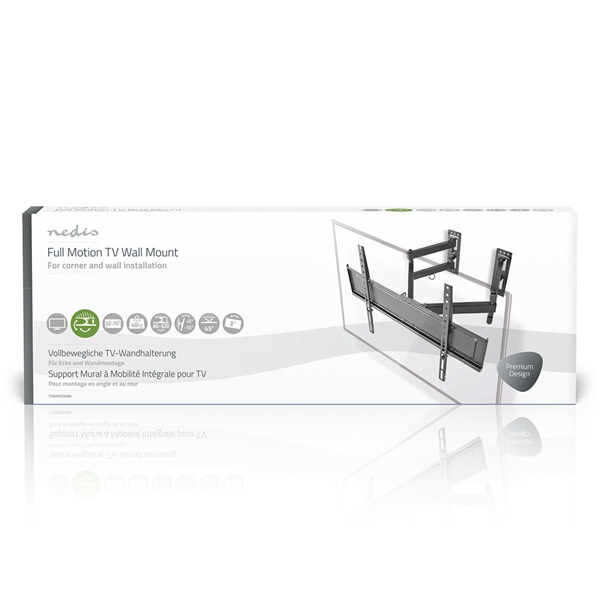 Nedis_TVWM5350BK_32-_70_LCD_TV_monitor_fali_tartokonzol_maximum_40_kg_forgathato_dontheto_6_forgaspont-i1687707.jpg Nedis TVWM5350BK 32"- 70" LCD TV / monitor fali tartókonzol, maximum 40 kg, forgatható / dönthető, 6 forgáspont - Image 11
