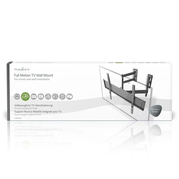 Nedis TVWM5350BK 32"- 70" LCD TV / monitor fali tartókonzol, maximum 40 kg, forgatható / dönthető, 6 forgáspont - Image 11