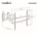 Nedis TVWM5350BK 32"- 70" LCD TV / monitor fali tartókonzol, maximum 40 kg, forgatható / dönthető, 6 forgáspont - Image 13