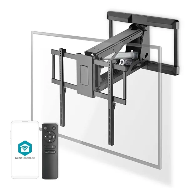 Nedis TVWM5880BK LCD TV / monitot motoros fali tartó konzol, 32-75", max. teherbírás 35 kg, távirányító - Image 4