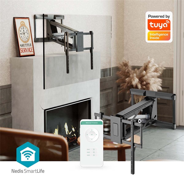 Nedis_TVWM5880BK_LCD_TV_monitot_motoros_fali_tarto_konzol_32-75_max_teherbiras_35_kg_taviranyito-i1616668.jpg Nedis TVWM5880BK LCD TV / monitot motoros fali tartó konzol, 32-75", max. teherbírás 35 kg, távirányító - Image 1