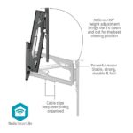 Nedis TVWM5880BK LCD TV / monitot motoros fali tartó konzol, 32-75", max. teherbírás 35 kg, távirányító - Image 7