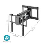 Nedis TVWM5880BK LCD TV / monitot motoros fali tartó konzol, 32-75", max. teherbírás 35 kg, távirányító - Image 8