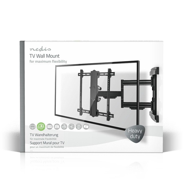 Nedis_TVWM6550BK_37-_80_LCD_TV_monitor_fali_tartokonzol_maximum_50_kg_forgathato_dontheto_3_forgaspont-i1687483.jpg Nedis TVWM6550BK 37"- 80" LCD TV / monitor fali tartókonzol, maximum 50 kg, forgatható / dönthető, 3 forgáspont - Image 6
