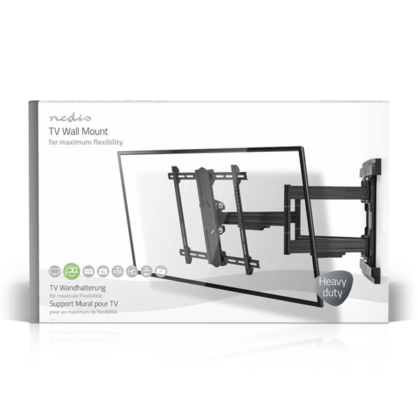 Nedis_TVWM6551BK_37-_80_LCD_TV_monitor_fali_tartokonzol_maximum_70_kg_forgathato_dontheto_6_forgaspont-i1687616.jpg Nedis TVWM6551BK 37"- 80" LCD TV / monitor fali tartókonzol, maximum 70 kg, forgatható / dönthető, 6 forgáspont - Image 6