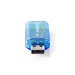 Nedis USCR10051BU USB hangkártya, 3,5mm mikrofon és fejhallgató csatlakozás, virtuális 5.1 3D hangadapter - Image 5