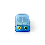 Nedis USCR10051BU USB hangkártya, 3,5mm mikrofon és fejhallgató csatlakozás, virtuális 5.1 3D hangadapter - Image 2
