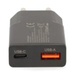 Nedis WCHA30BK gyorstöltő USB-A / USB-C töltő, PD3.0, 30W - Image 2