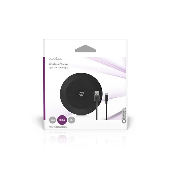 Nedis WCHAQ15W110BK vezeték nélküli (indukciós) QI töltő 15 W, 2 A - Image 4