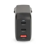 Nedis WGCHA100WBK töltő 100 W, GaN, PD3.0, QC 2,5 / 3,0 / 5,0 A, Kimenetek száma: 3, USB-A / 2x USB-C, fekete - Image 6