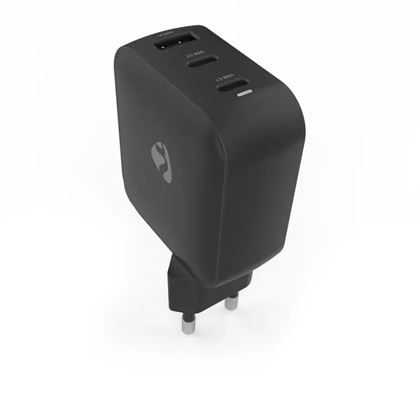 Nedis WGCHA100WBK töltő 100 W, GaN, PD3.0, QC 2,5 / 3,0 / 5,0 A, Kimenetek száma: 3, USB-A / 2x USB-C, fekete - Image 5