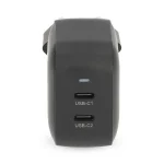 Nedis WGCHA45WBK töltő 45 W | GaN | PD3.0, Gyorstöltési funkció, 2,25 / 3,0 A, 2x USB-C, Automatikus feszültségválasztás - Image 2