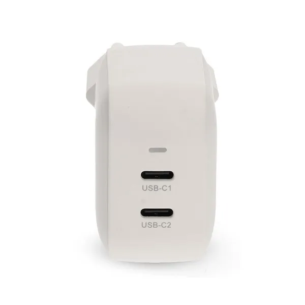 Nedis WGCHA45WWT töltő 45 W | GaN | PD3.0, Gyorstöltési funkció, 2,25 / 3,0 A, 2x USB-C, Automatikus feszültségválasztás - Image 2