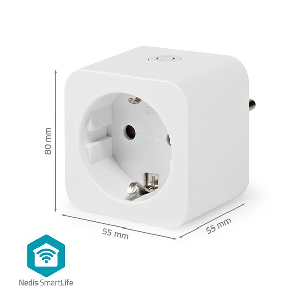 Nedis WIFIP121FWT okos konnektor, Wi-Fi, IP21, 16A, 3680W, fogyasztásmérő, Android™ / IOS - Image 6
