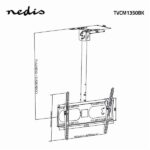 Nedis TVCM1350BK mennyezeti (plafonra szerelhető) TV / monitor állvány/tartó konzol, 42-65", dönthető, forgatható, 45kg - Image 5