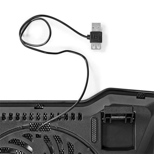 Nedis NBCR101BK notebook hűtő, 17", 125mm ventilátor, LED, zaj 15db - Image 4