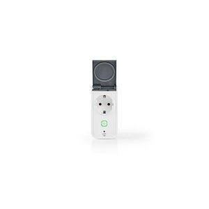Nedis okos konektor WIFIPO120FWT, Wi-Fi | IP44 | Teljesítménymérő | 3680 W | Dugó földelt érintkezővel