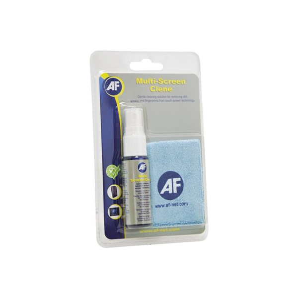 AF Tisztítófolyadék, érintőkijelzőhöz, mikroszálas kendővel, 25 ml, "Multi Screen-Clene" - Image 1