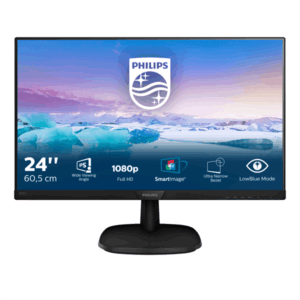 PHILIPS IPS monitor 23,8" 243V7QJABF, 1920x1080, 16:9, 250cd/m2, 4ms, VGA/HDMI/Displayport, hangszóró