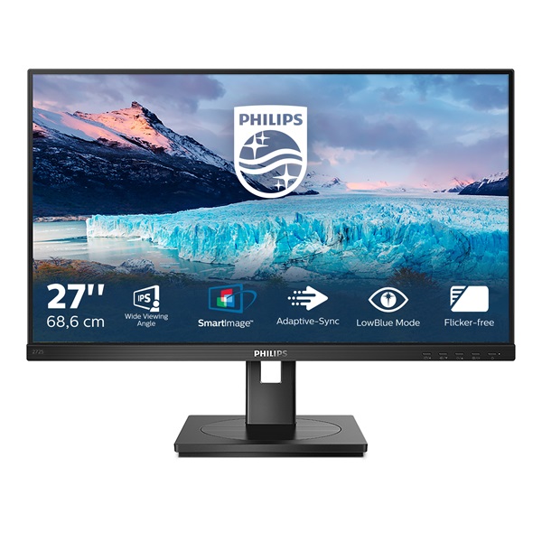 PHILIPS_IPS_monitor_27_272S1AE_1920x1080_169_250cdm2_4ms_75Hz_D-SubDVI-DDPHDMI_Pivot_hangszoro-i777352.jpg PHILIPS IPS monitor 27" 272S1AE, 1920x1080, 16:9, 250cd/m2, 4ms, VGA/DVI/DisplayPort/HDMI, Pivot, hangszóró - Image 1