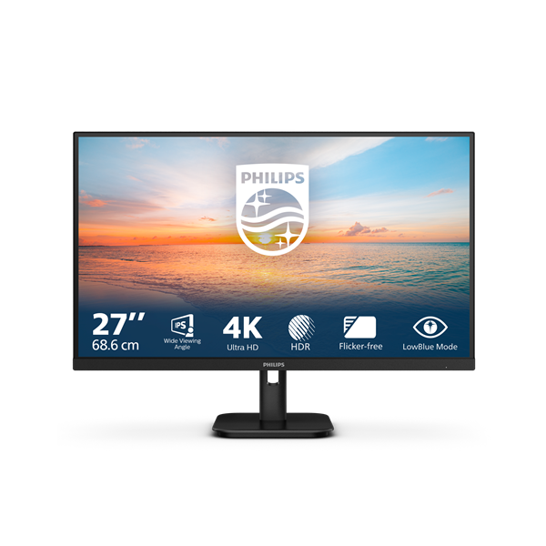 PHILIPS IPS monitor 27" 27E1N1800A/00, 3840 x 2160, 16:9, 350 cd/m2, 4ms, HDMIx2/DisplayPort, hangszóró - Image 2