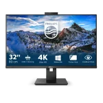 PHILIPS IPS monitor 31.5" 329P1H, 3840x2160, 16:9, 350cd/m2, 4ms, USB-C/4xUSB/DP/2xHDMI/LAN, hangszóró&webkamera