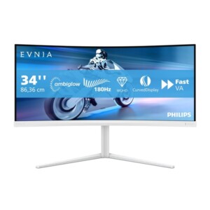 Philips EVNIA 180 Hz ívelt monitor 34", 34M2C5501A/00, 3440x1440, 21:9, 1ms, 300 cd/m2, HDMIx2/DisplayPort/USBx4