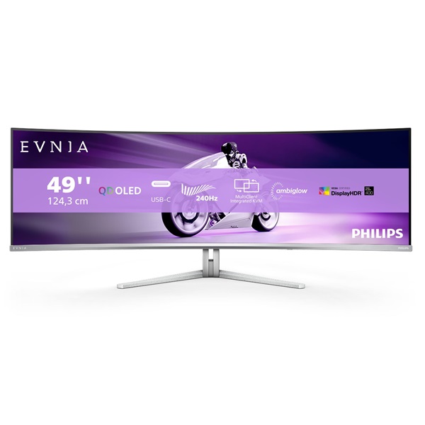 Philips_EVNIA_ivelt_OLED_monitor_49_49M2C890000_5120x1440_329_003ms_1000_cdm2_HDMIx2DPUSBx4USB-C_90W-i1680181.jpg Philips EVNIA ívelt OLED monitor 49", 49M2C8900/00 5120x1440, 32:9, 0,03ms, 1.000 cd/m2, HDMIx2/DP/USBx4/USB-C (90W) - Image 1
