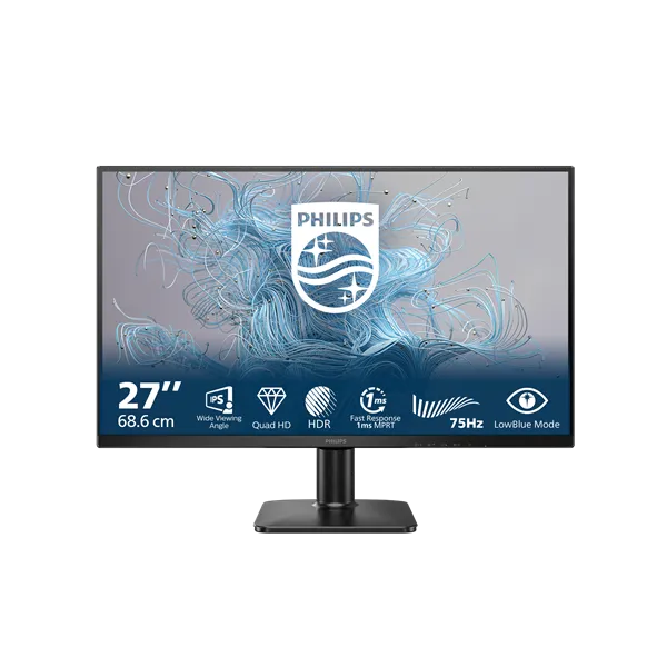 Philips IPS monitor 27" 27E2N1500L, 2560x1440, 16:9, 300cd/m2, 4ms, DisplayPort/HDMI, 75 Hz