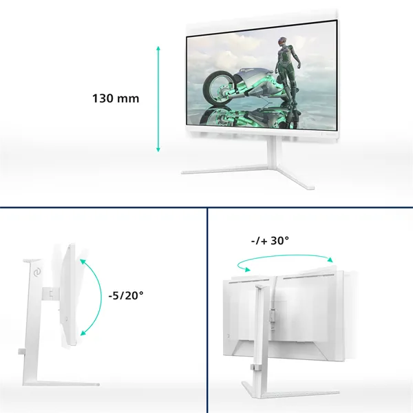 Philips Gaming monitor 27" 27M2N3201A, 1920x1080, 16:9, 300cd/m2, 1ms, DisplayPort/2xHDMI, 180 Hz, hangszóró, áll.mag. - Image 9