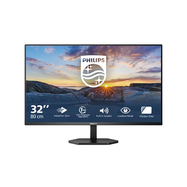 Philips VA monitor 32" 32E1N3100LA, 1920x1080, 16:9, 300cd/m2, 4ms, VGA/2xHDMI, 75 Hz, hangszóró