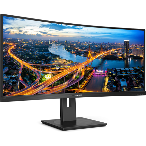PHILIPS Ívelt VA monitor 34" 346B1C, 3440x1440, 21:9, 300cd/m2, 4ms, USB-C/USB-B/4xUSB/HDCP/LAN/DP/HDMI, hangsz. - Image 8