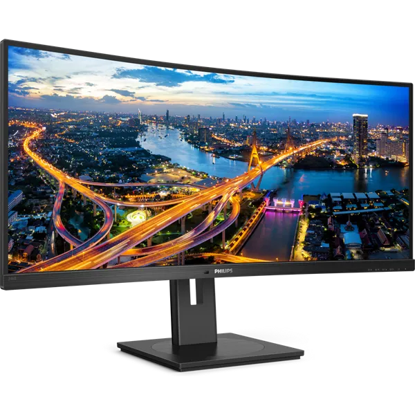 PHILIPS Ívelt VA monitor 34" 346B1C, 3440x1440, 21:9, 300cd/m2, 4ms, USB-C/USB-B/4xUSB/HDCP/LAN/DP/HDMI, hangsz. - Image 2