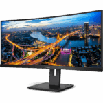 PHILIPS Ívelt VA monitor 34" 346B1C, 3440x1440, 21:9, 300cd/m2, 4ms, USB-C/USB-B/4xUSB/HDCP/LAN/DP/HDMI, hangsz. - Image 9
