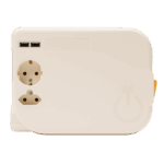 ROLEE L automata hosszabbító, 1db földelt + 1db földeletlen + 2db USB aljzat, 3,5m, Gyöngyfehér - Image 2