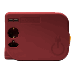 ROLEE L automata hosszabbító, 1db földelt + 1db földeletlen + 2db USB aljzat, 3,5m, Oxidvörös