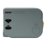 ROLEE M automata hosszabbító, 2db földeletlen aljzat + 2db USB aljzat, 4m, Grafitszürke - Image 2