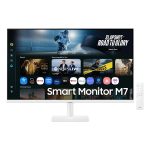 SAMSUNG AI Smart VA monitor 32" M7, 3840x2160, 16:9, 300cd/m2, 4ms, 2xHDMI/3xUSB/USB-C/WiFi/Bluetooth, hangszóró, fehér