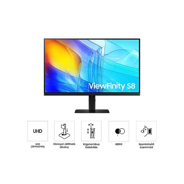 Samsung LS32D800EAUXEN 32" UHD ViewFinity S8 Üzleti Monitor - Image 4