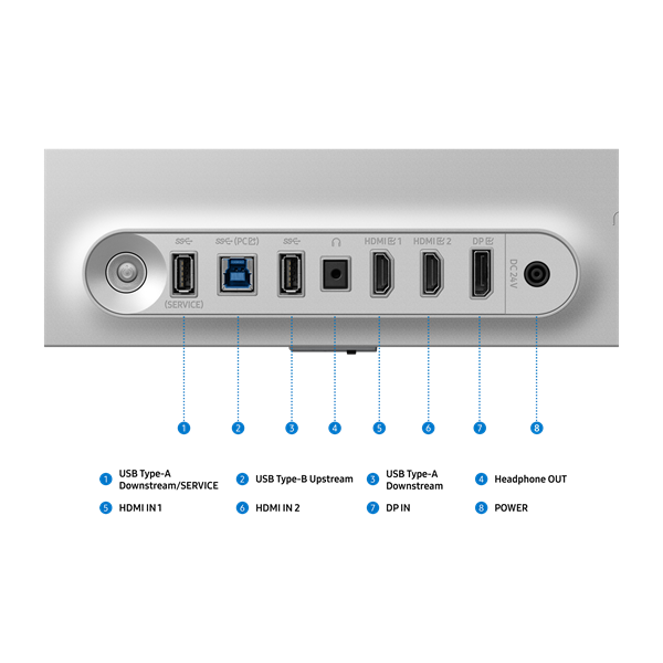 SAMSUNG Gaming 500Hz OLED monitor 27" G60SF, 2560x1440, 16:9, 300cd/m2, 0.03ms, DisplayPort/HDMIx2/USB, Pivot - Image 7