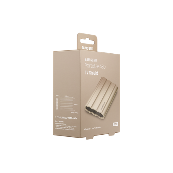 Samsung 1000GB USB 3.2 (MU-PE1T0K/EU) bézs T7 Shield külső SSD - Image 10