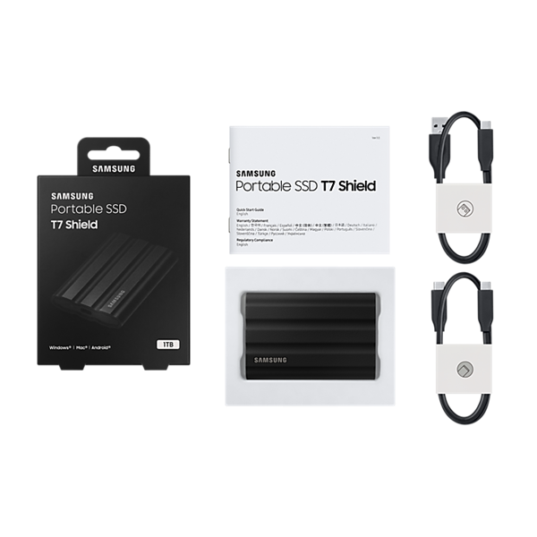 Samsung 1000GB USB 3.2 (MU-PE1T0S/EU) fekete T7 Shield külső SSD - Image 12