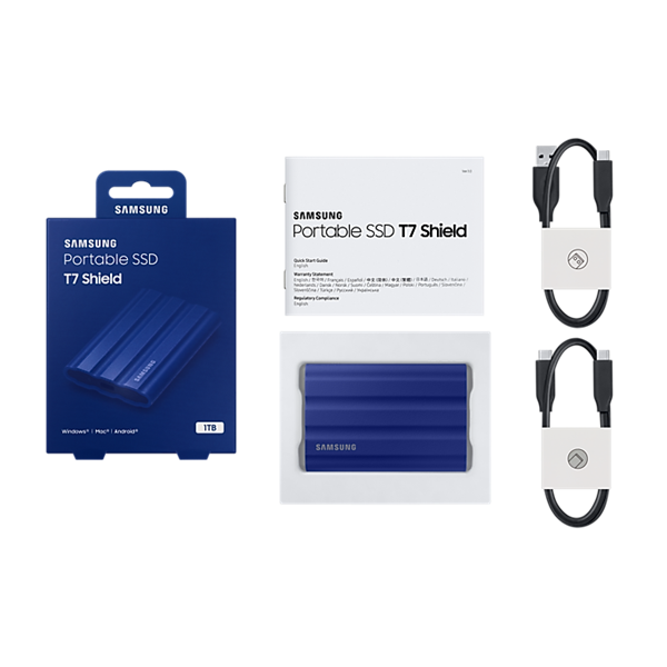 Samsung 1000GB USB 3.2 (MU-PE1T0R/EU) kék T7 Shield külső SSD - Image 12