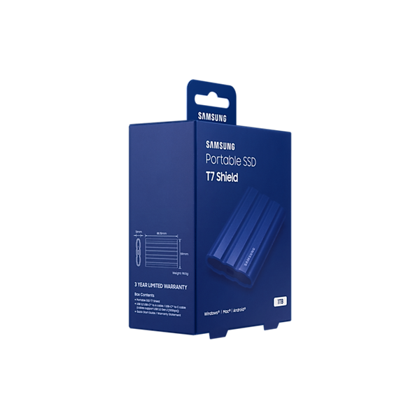 Samsung 1000GB USB 3.2 (MU-PE1T0R/EU) kék T7 Shield külső SSD - Image 10