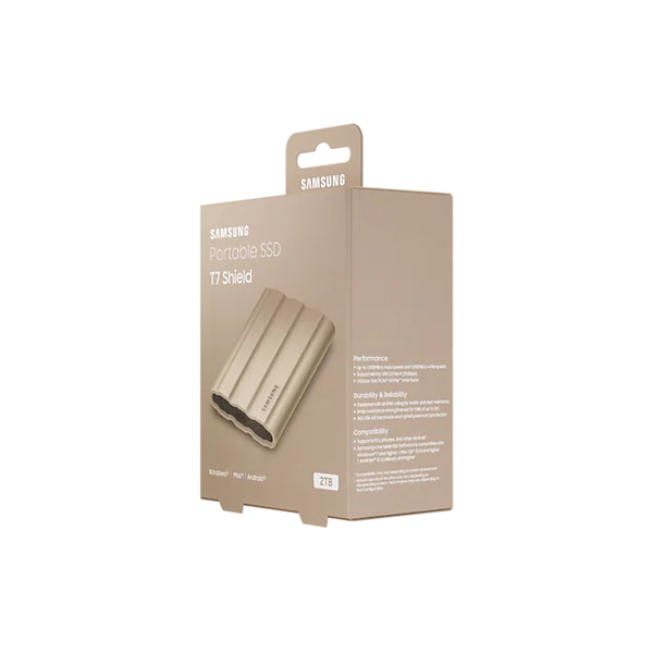 Samsung 2000GB USB 3.2 (MU-PE2T0K/EU) bézs T7 Shield külső SSD - Image 11