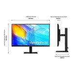 SAMSUNG IPS monitor B2B 27" S80D, 3840x2160, 16:9, 350cd/m2, 5ms, HDMI/DisplayPort/3xUSB, Pivot - Image 5