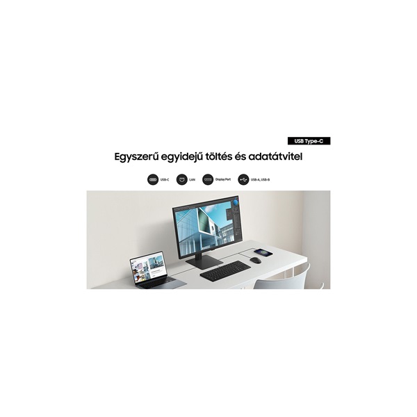 SAMSUNG IPS monitor B2B 27" S80UD, 3840x2160, 16:9, 350cd/m2, 5ms, LAN/HDMI/DisplayPort/3xUSB/USB-C, Pivot - Image 6