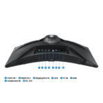 SAMSUNG Ívelt Gaming 165Hz VA monitor 32" G75NB, 3840x2160, 16:9, 350cd/m2, 1ms, 2xHDMI/DisplayPort/2xUSB, Pivot - Image 23