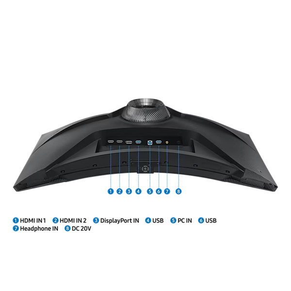 SAMSUNG Ívelt Gaming 165Hz VA monitor 32" G75NB, 3840x2160, 16:9, 350cd/m2, 1ms, 2xHDMI/DisplayPort/2xUSB, Pivot - Image 23