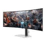 SAMSUNG Ívelt Gaming 240Hz OLED monitor 49" G93SD, 5120x1440, 32:9, 250cd/m2, 0.03ms, HDMI/MicroHDMI/DP - Image 4